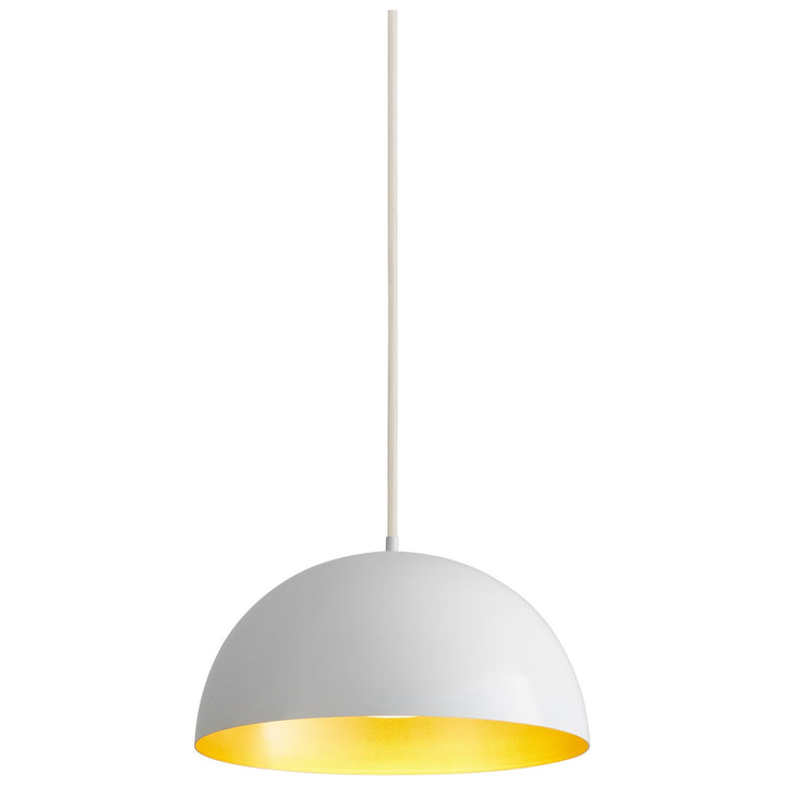 Oxygen Lucci 3-20-650 Pendant Light - White W/ Industrial Brass