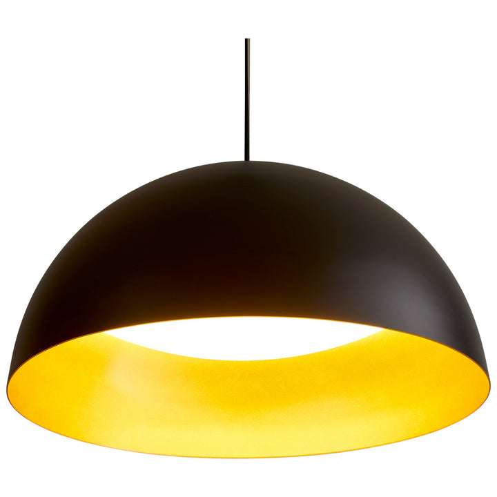 Oxygen Lucci 3-21-1550 Pendant Light - Black W/ Industrial Brass