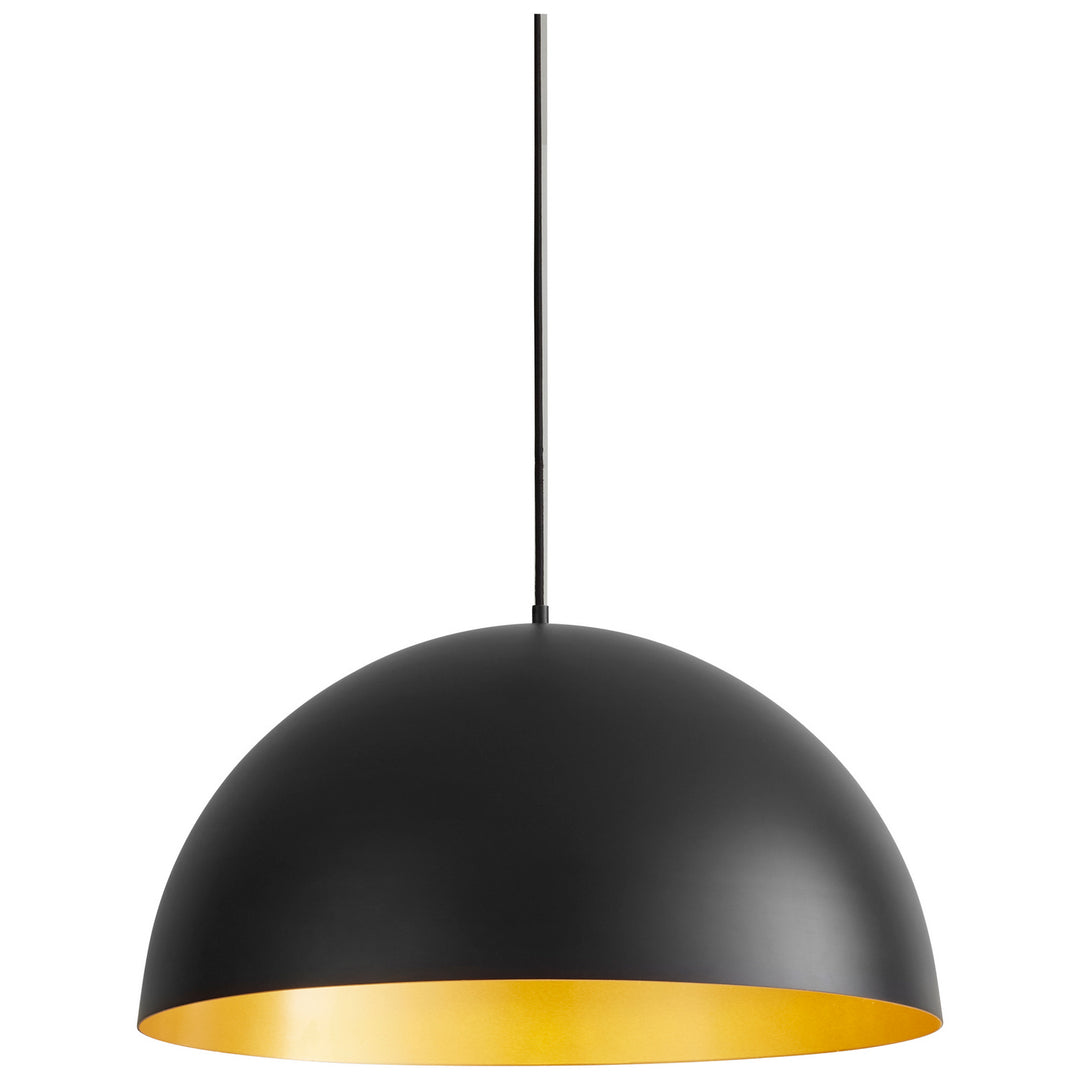 Oxygen Lucci 3-21-1550 Pendant Light - Black W/ Industrial Brass