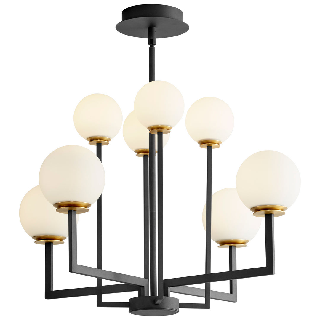 Oxygen Bonzo 3-28-1540 Chandelier Light - Black W/ Aged Brass