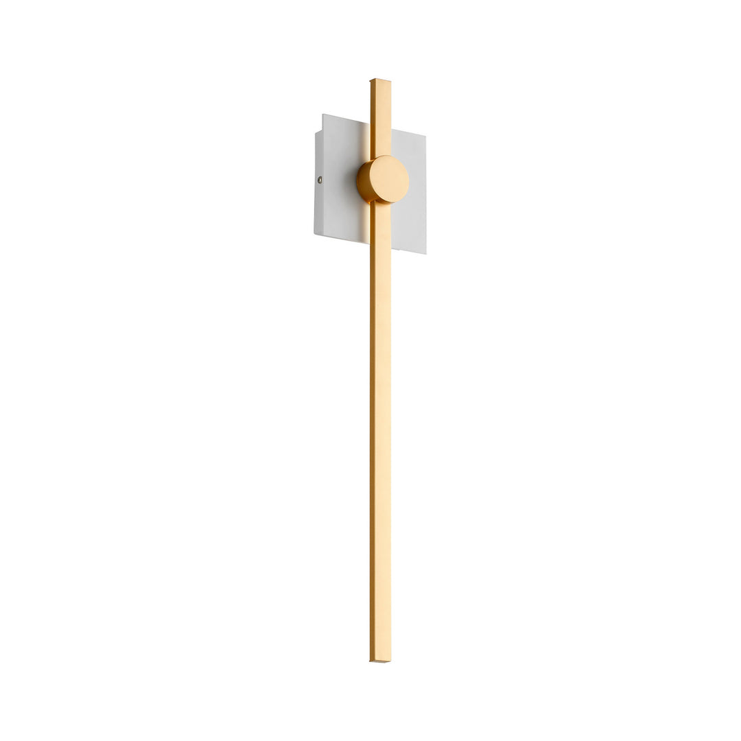 Oxygen Zora 3-50-650 Wall Sconce Light - White W/ Industrial Brass