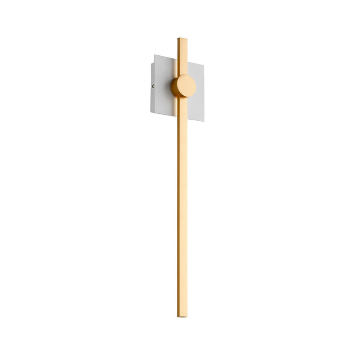 Oxygen Zora 3-50-650 Wall Sconce Light - White W/ Industrial Brass