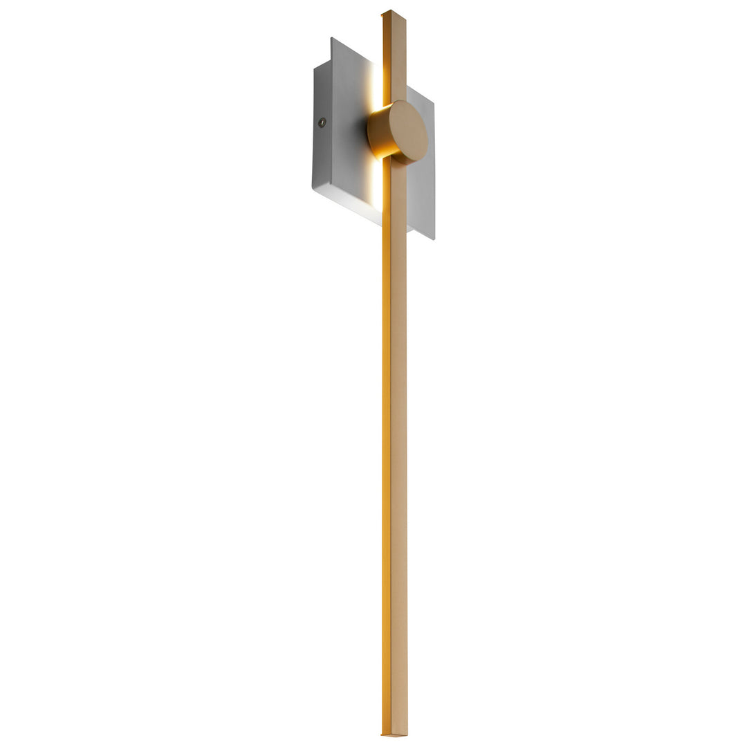 Oxygen Zora 3-50-650 Wall Sconce Light - White W/ Industrial Brass