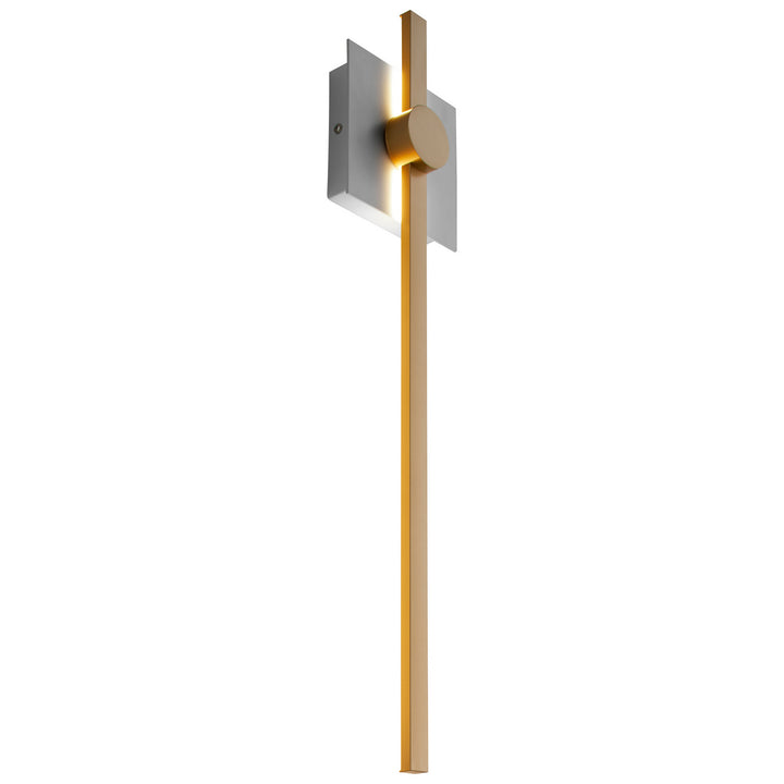 Oxygen Zora 3-50-650 Wall Sconce Light - White W/ Industrial Brass