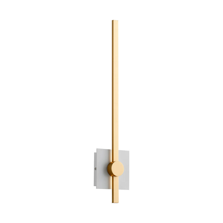 Oxygen Zora 3-50-650 Wall Sconce Light - White W/ Industrial Brass