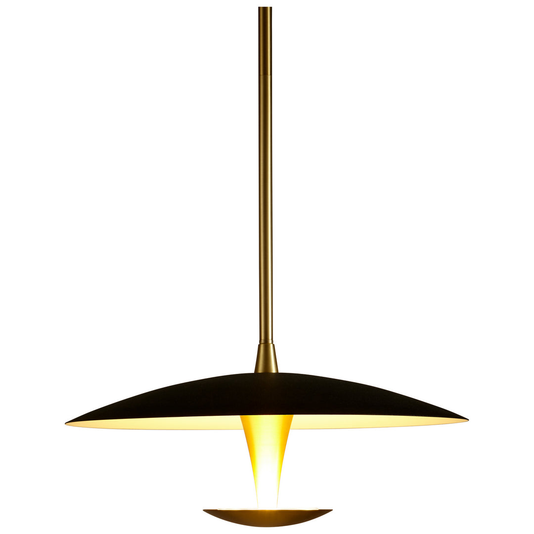 Oxygen Spacely 3-646-1540 Pendant Light - Black W/ Aged Brass