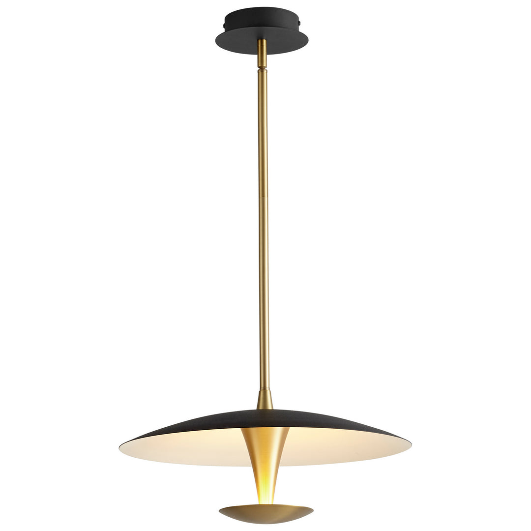 Oxygen Spacely 3-646-1540 Pendant Light - Black W/ Aged Brass