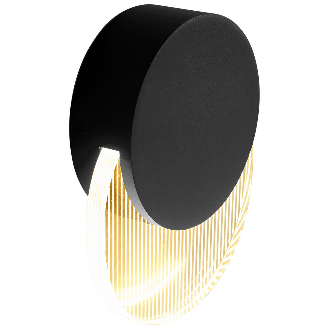 Oxygen 3-754-15 Pavo LED Outdoor Wall Sconce Light Black