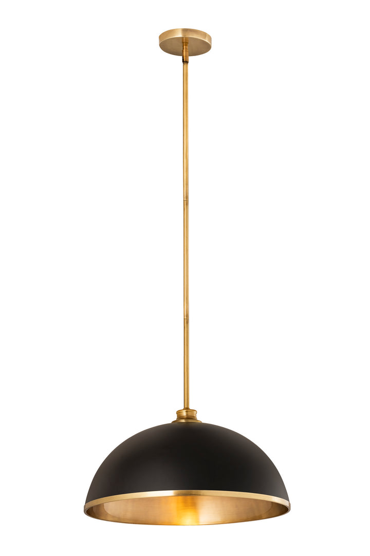 Z-Lite Landry 1004P20-MB-RB Pendant Light - Matte Black / Rubbed Brass