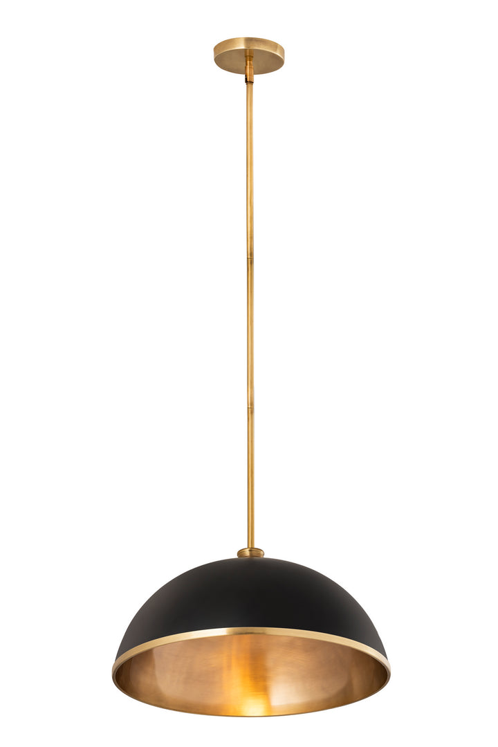 Z-Lite Landry 1004P20-MB-RB Pendant Light - Matte Black / Rubbed Brass