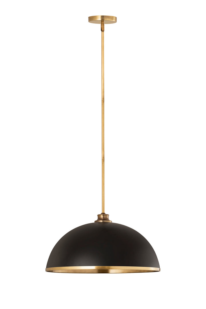 Z-Lite Landry 1004P20-MB-RB Pendant Light - Matte Black / Rubbed Brass