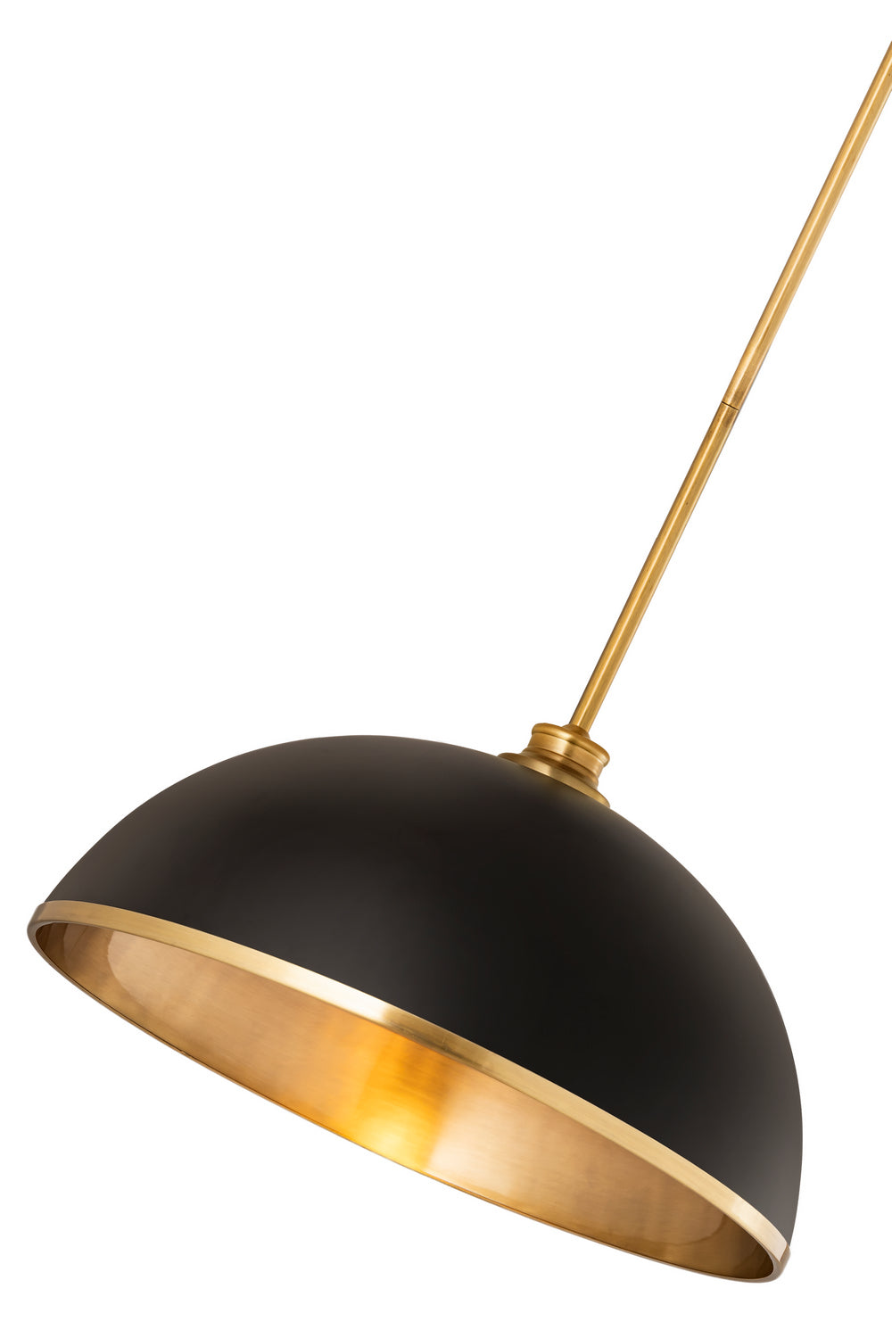 Z-Lite Landry 1004P20-MB-RB Pendant Light - Matte Black / Rubbed Brass