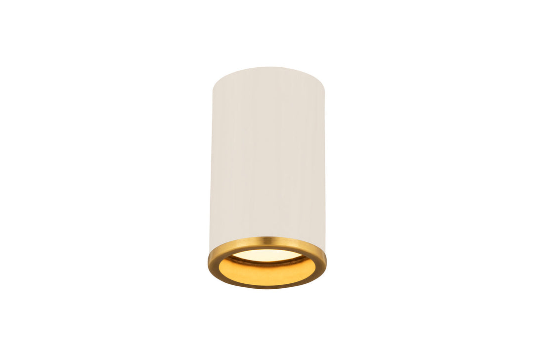 Z-Lite Arlo 2303F1-MW-RB Ceiling Light - Matte White / Rubbed Brass
