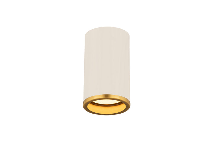 Z-Lite Arlo 2303F1-MW-RB Ceiling Light - Matte White / Rubbed Brass