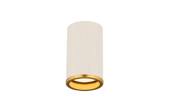 Z-Lite Arlo 2303F1-MW-RB Ceiling Light - Matte White / Rubbed Brass