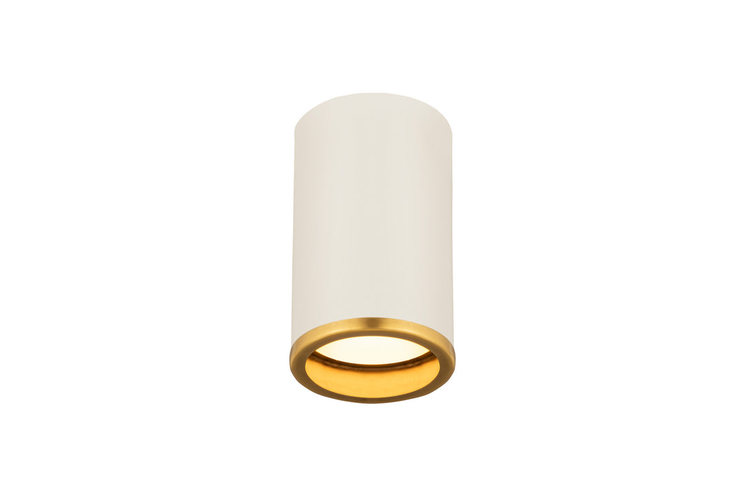 Z-Lite Arlo 2303F1-MW-RB Ceiling Light - Matte White / Rubbed Brass
