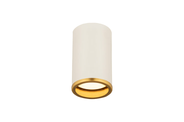 Z-Lite Arlo 2303F1-MW-RB Ceiling Light - Matte White / Rubbed Brass