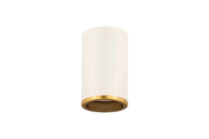 Z-Lite Arlo 2303F1-MW-RB Ceiling Light - Matte White / Rubbed Brass