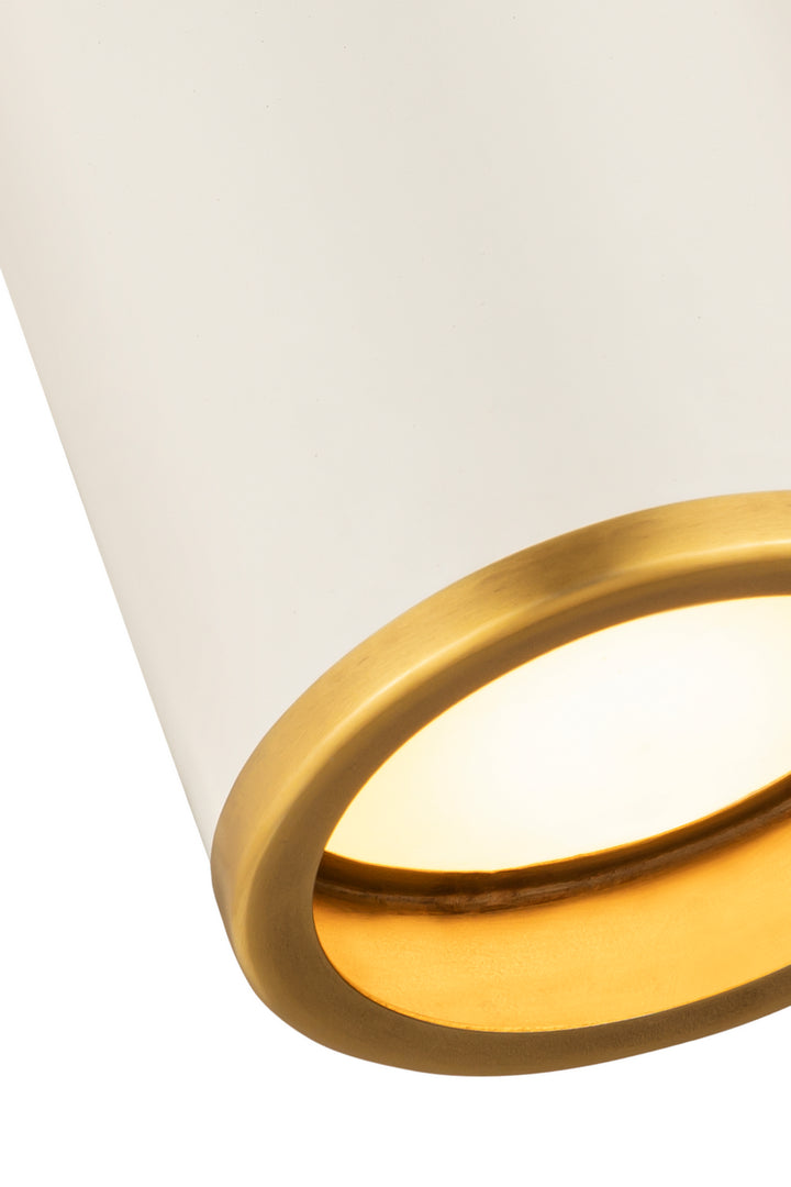 Z-Lite Arlo 2303F1-MW-RB Ceiling Light - Matte White / Rubbed Brass