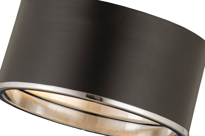 Z-Lite Arlo 2303F2-MB-CH Ceiling Light - Matte Black / Chrome