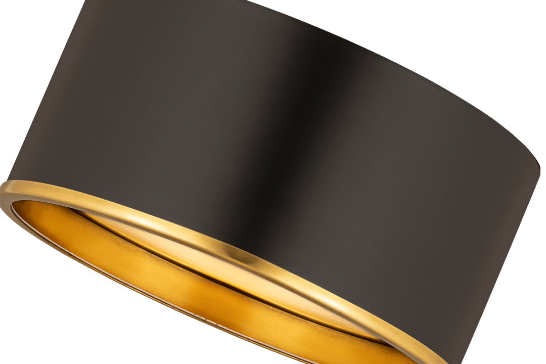 Z-Lite Arlo 2303F2-MB-RB Ceiling Light - Matte Black / Rubbed Brass