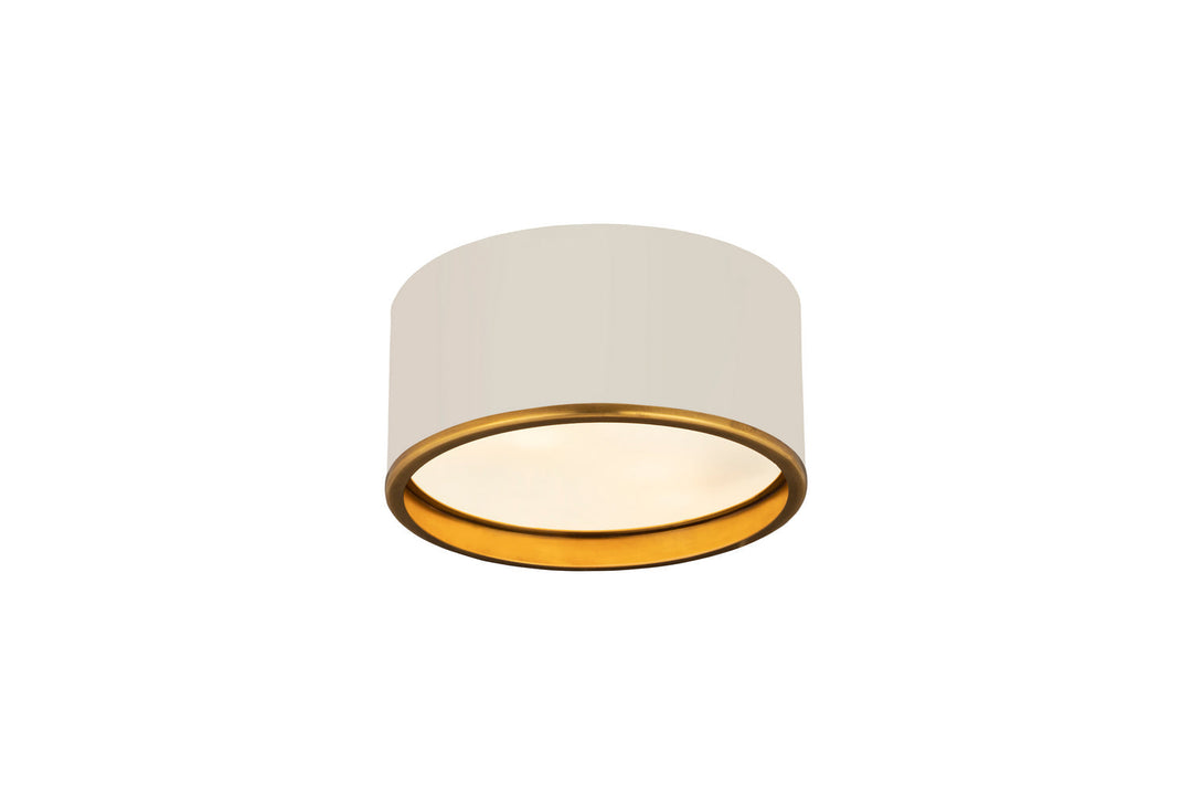 Z-Lite Arlo 2303F2-MW-RB Ceiling Light - Matte White / Rubbed Brass