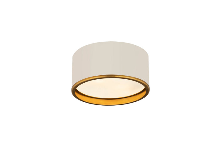 Z-Lite Arlo 2303F2-MW-RB Ceiling Light - Matte White / Rubbed Brass