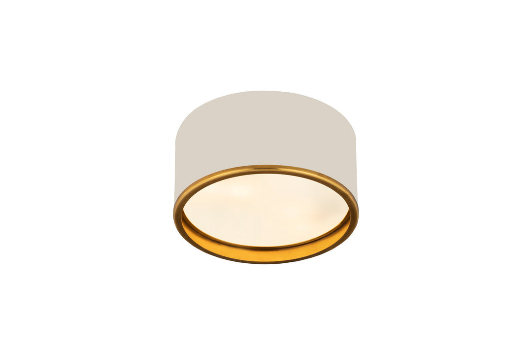 Z-Lite Arlo 2303F2-MW-RB Ceiling Light - Matte White / Rubbed Brass