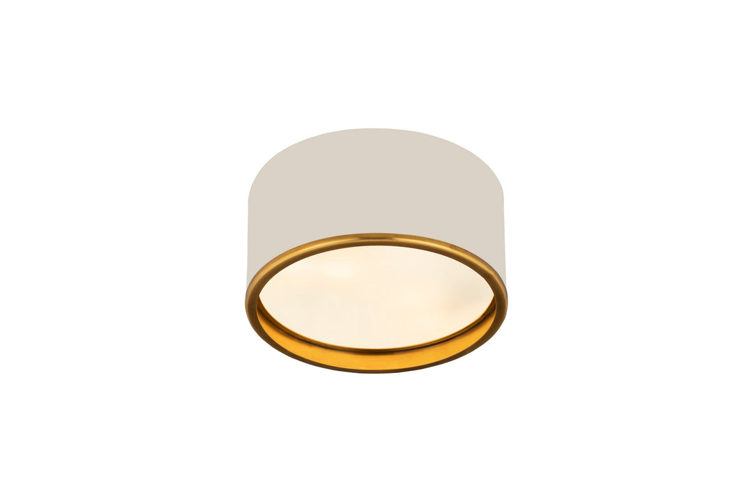Z-Lite Arlo 2303F2-MW-RB Ceiling Light - Matte White / Rubbed Brass