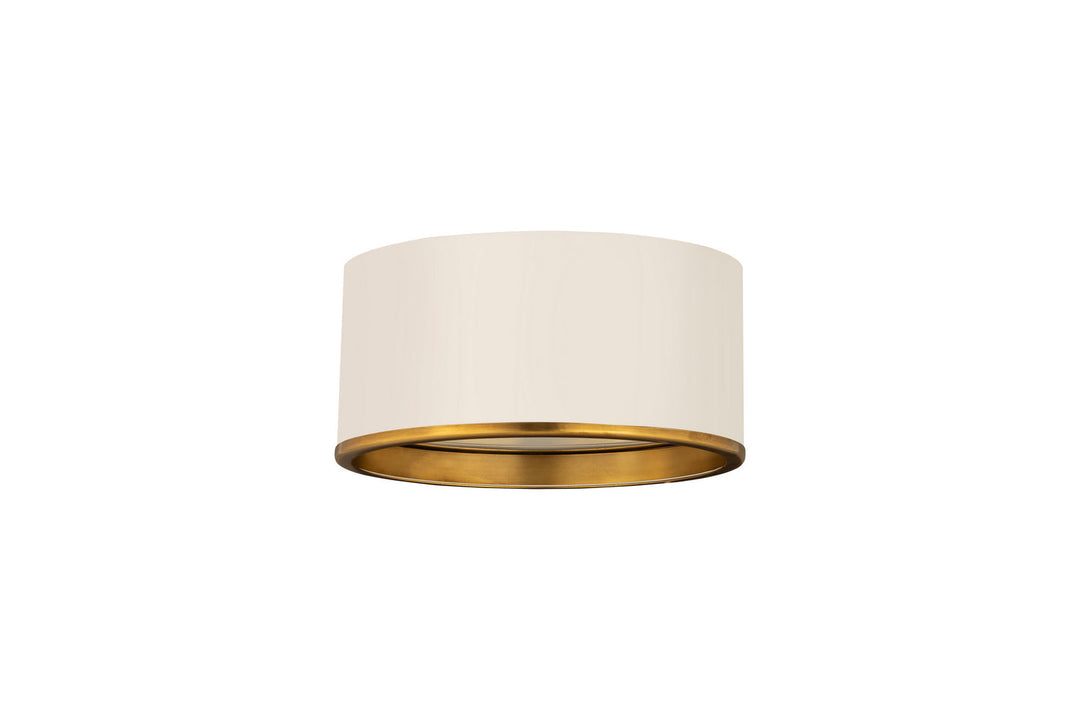 Z-Lite Arlo 2303F2-MW-RB Ceiling Light - Matte White / Rubbed Brass