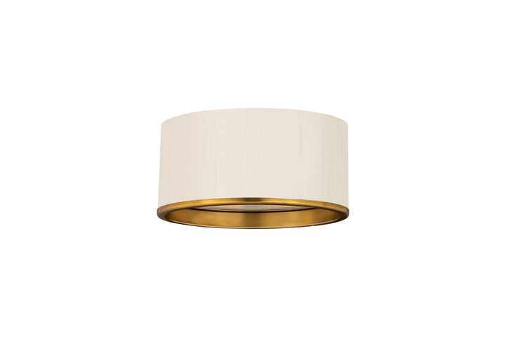 Z-Lite Arlo 2303F2-MW-RB Ceiling Light - Matte White / Rubbed Brass