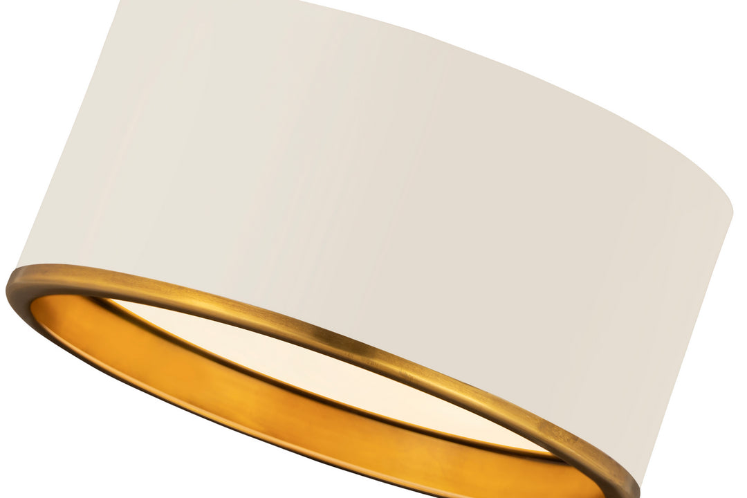 Z-Lite Arlo 2303F2-MW-RB Ceiling Light - Matte White / Rubbed Brass