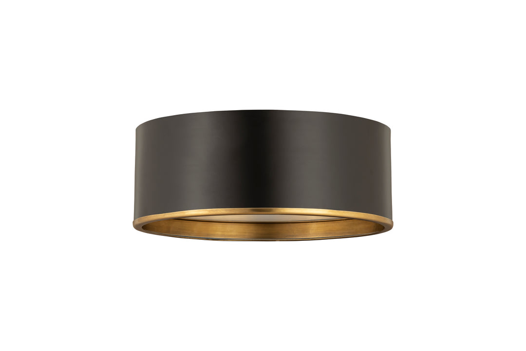 Z-Lite Arlo 2303F3-MB-RB Ceiling Light - Matte Black / Rubbed Brass