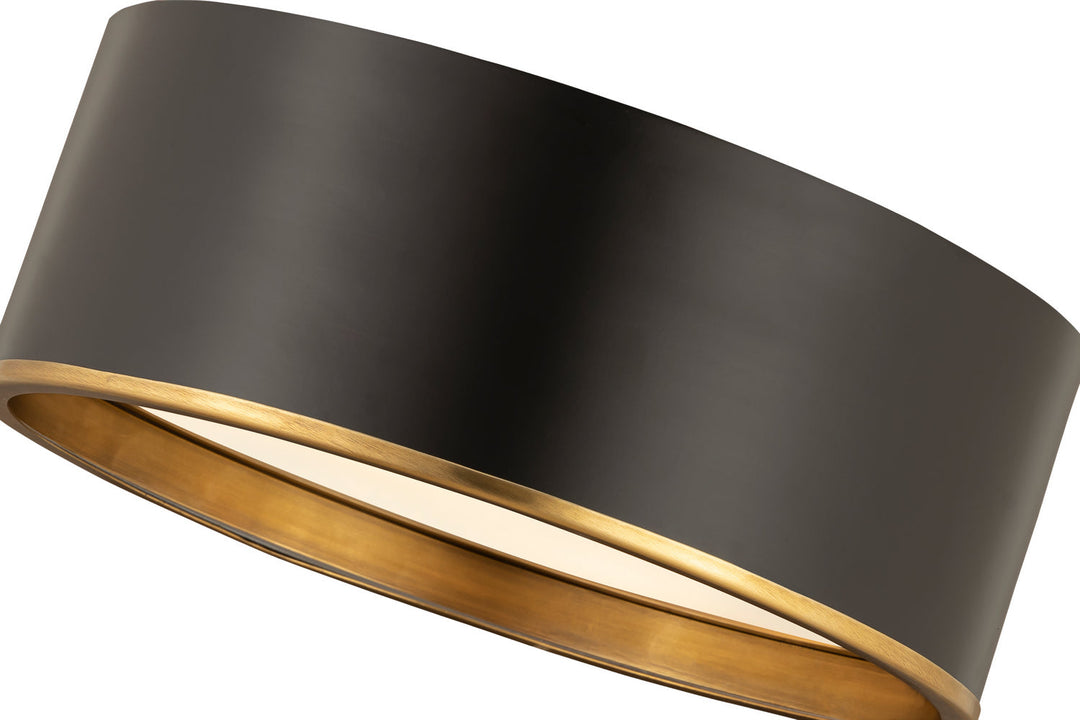 Z-Lite Arlo 2303F3-MB-RB Ceiling Light - Matte Black / Rubbed Brass