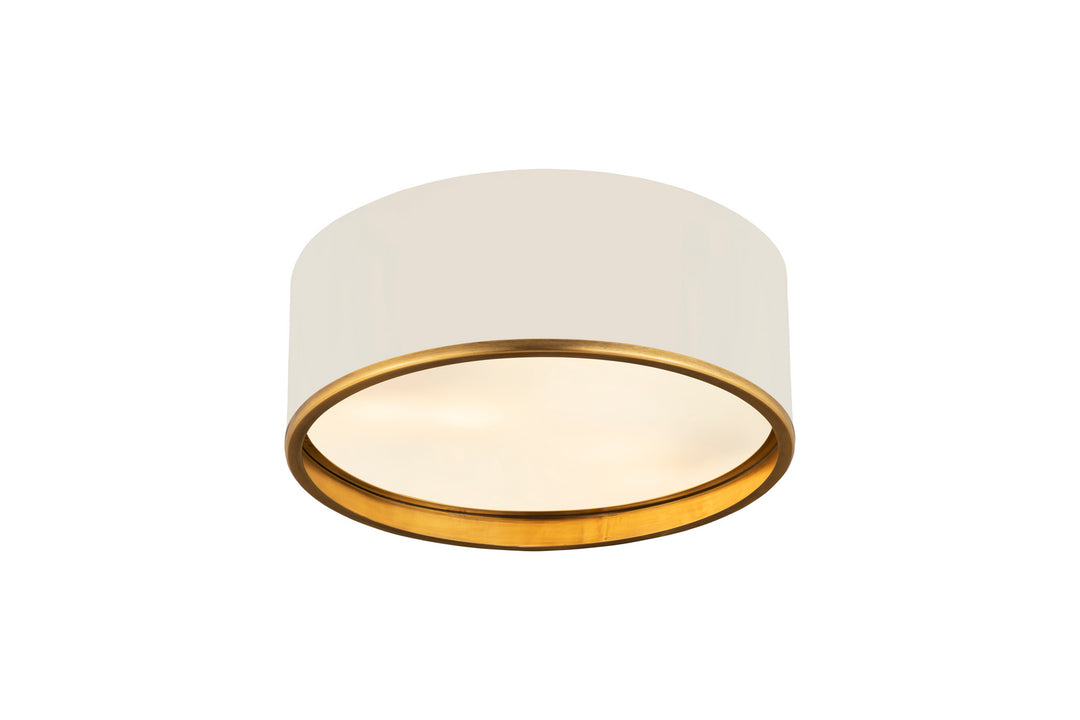Z-Lite Arlo 2303F3-MW-RB Ceiling Light - Matte White / Rubbed Brass