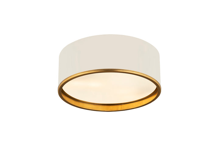 Z-Lite Arlo 2303F3-MW-RB Ceiling Light - Matte White / Rubbed Brass