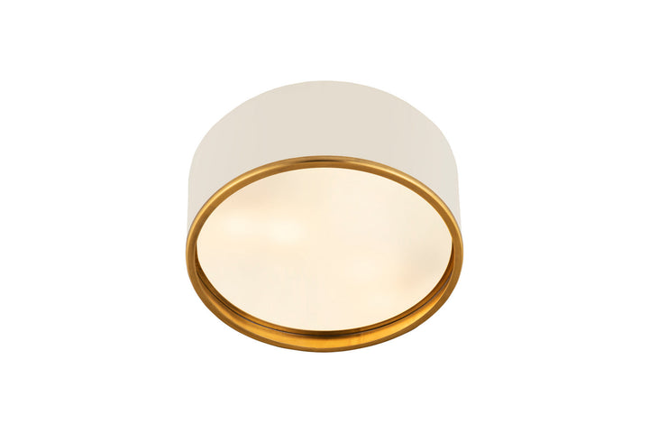 Z-Lite Arlo 2303F3-MW-RB Ceiling Light - Matte White / Rubbed Brass