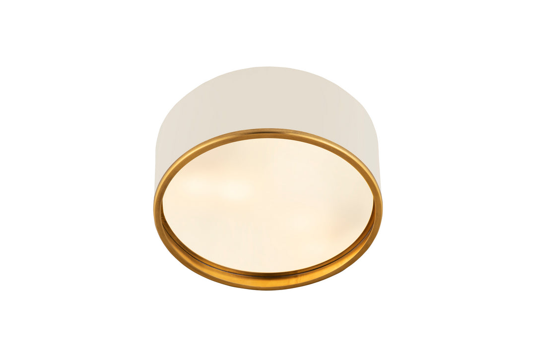 Z-Lite Arlo 2303F3-MW-RB Ceiling Light - Matte White / Rubbed Brass