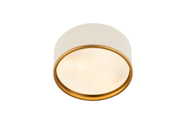 Z-Lite Arlo 2303F3-MW-RB Ceiling Light - Matte White / Rubbed Brass