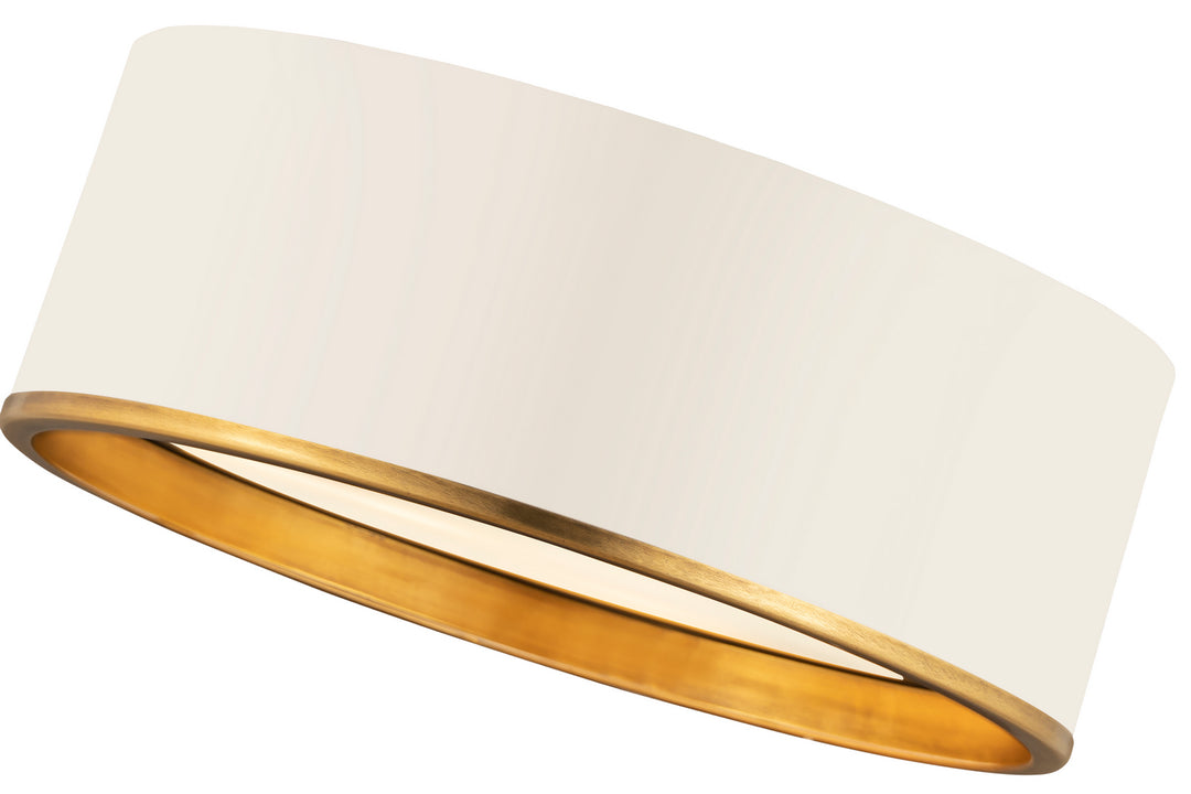 Z-Lite Arlo 2303F3-MW-RB Ceiling Light - Matte White / Rubbed Brass
