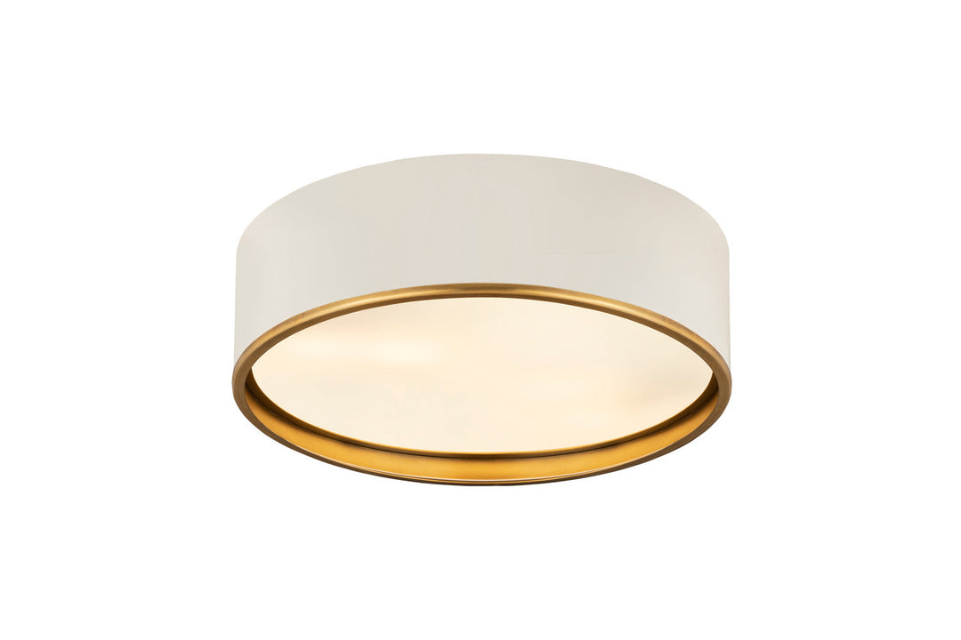 Z-Lite Arlo 2303F4-MW-RB Ceiling Light - Matte White / Rubbed Brass