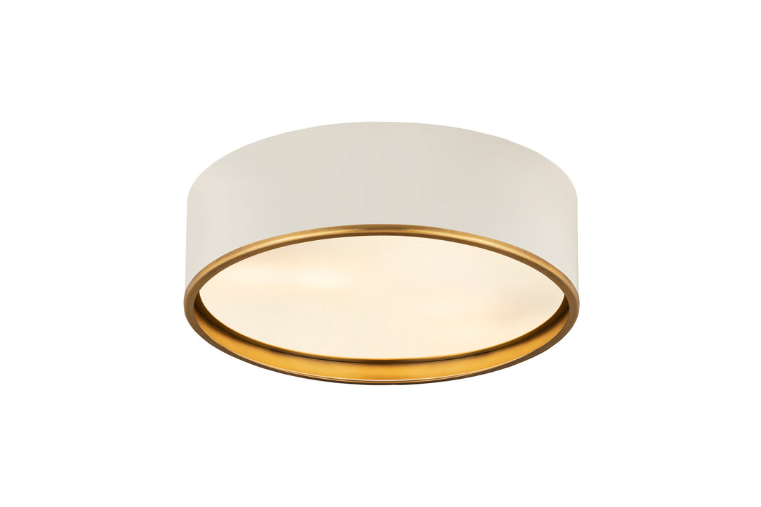 Z-Lite Arlo 2303F4-MW-RB Ceiling Light - Matte White / Rubbed Brass