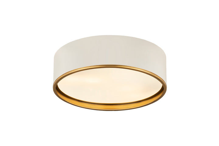 Z-Lite Arlo 2303F4-MW-RB Ceiling Light - Matte White / Rubbed Brass
