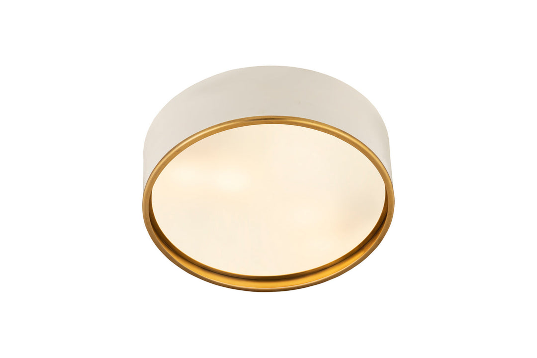 Z-Lite Arlo 2303F4-MW-RB Ceiling Light - Matte White / Rubbed Brass