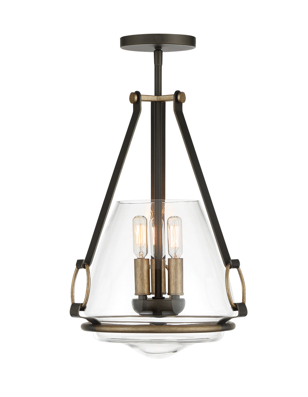 Minka-Lavery Eden Valley 3903-107 Pendant Light - Smoked Iron W/Aged Gold