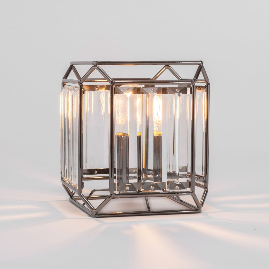 Toltec Lighting 493-BKCH  Genesis Table Lamp Black Chrome