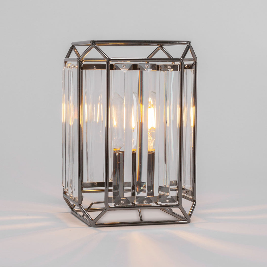 Toltec Lighting 495-BKCH  Genesis Table Lamp Black Chrome