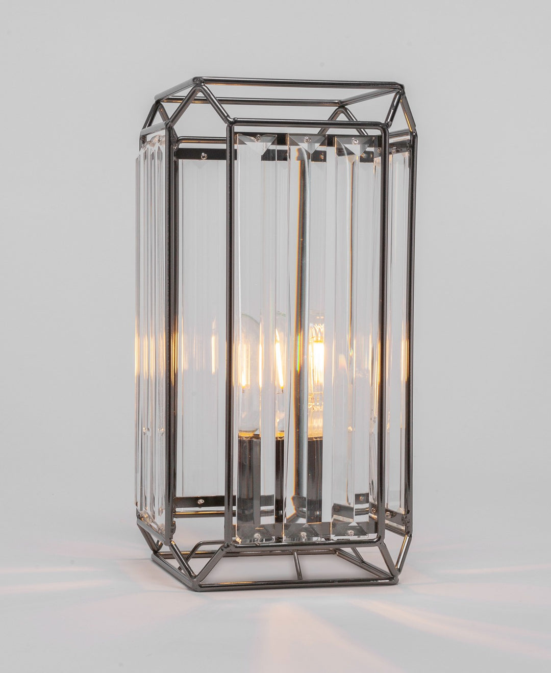 Toltec Lighting 497-BKCH  Genesis Table Lamp Black Chrome