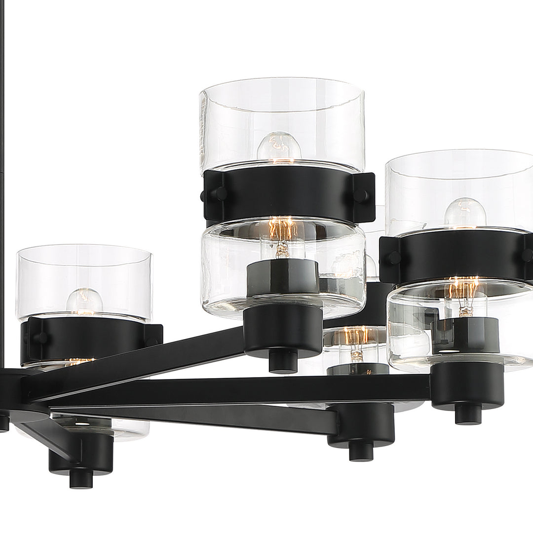 Designers Fountain Midnight LA D222M-8CH-MB Chandelier Light - Matte Black