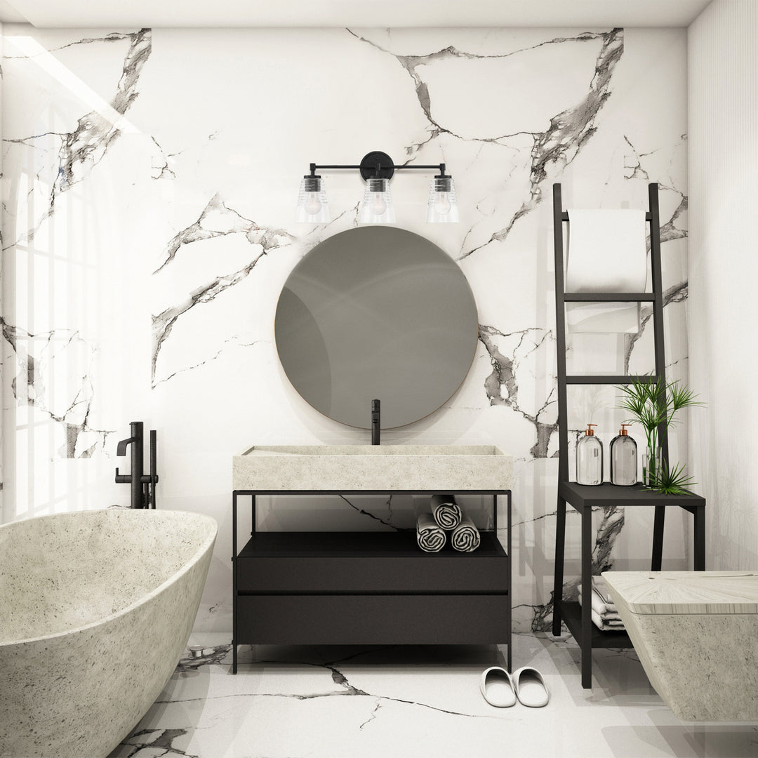 Designers Fountain Ingo D230M-3B-MB Bath Vanity Light 24 in. wide - Matte Black